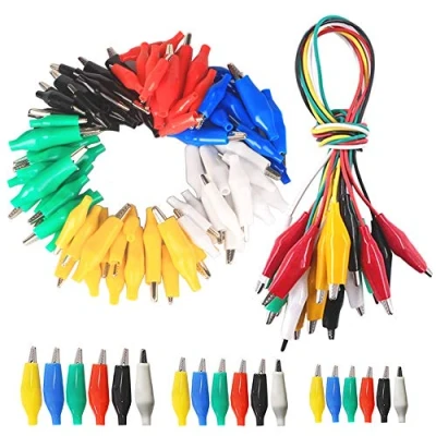 Immagine di GTIWUNG 90Pcs Coccodrillo Clip (28mm/35mm/45mm) per Batteria Morsetti Elettrico Test Helper + 10Pcs Cavi di Prova con a