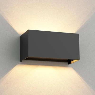 Immagine di ledscom.de Applique CUBEL per esterni, IP65, up/downlight, antracite opaco, rettangolare, 2x G9 max. 10W