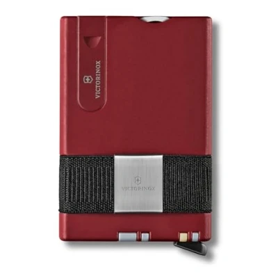 Immagine di VICTORINOX Smart Card Wallet 2 in 1 con multitool, 10 funzioni, Swiss Made, custodia per carte di credito, nastro gel, rosso Iconic Red (rosso)