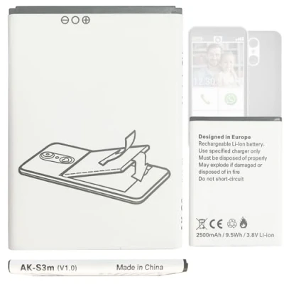 Immagine di Aousavo AK S3m (V1.0) Batteria di ricambio compatibile con Emporia SMART.3mini batteria/Emporia SMART.4/Supereasy SE (Alta capacità 2600mAh) Smartphone