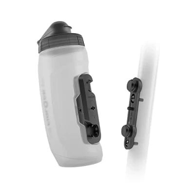 Immagine di FIDLOCK Twist Bottle 590 &amp; Bike Base Set Nuovo tappo a prova di perdite, autosigillante, portabottiglie per bici senza viti e bottiglia attaccata, supporto magnetico gabbia, nero