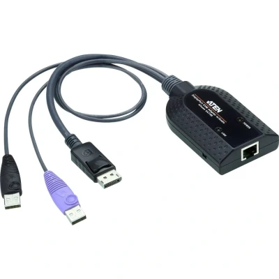 Immagine di ATEN KVM Cavo adattatore [1x Spina A USB 2.0, DisplayPort 1x Presa RJ45] 0.20 m Nero