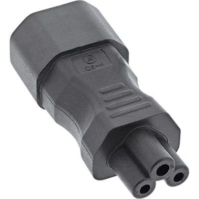 Immagine di InLine 16723B Adattatore di alimentazione IEC 60320 C14/C5, 3 poli per dispositivi freddi/notebook