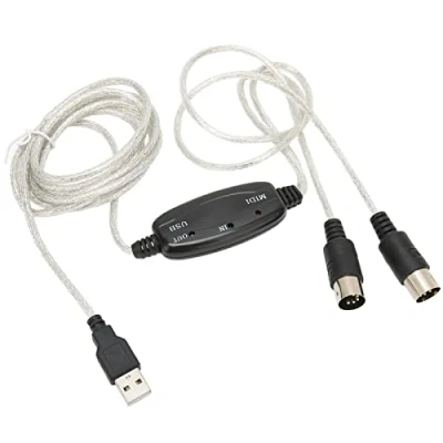 Immagine di Cavo MIDI USB, Convertitore Adattatore In out da a Collegare la Tastiera del Pianoforte PC, Computer, Sintetizzatore, per Windows, Mac OS, 2M/6,5 Piedi
