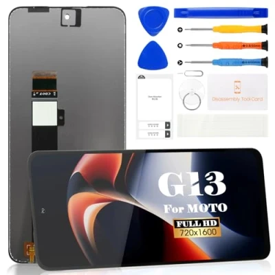 Immagine di Per Motorola Moto G13 Display LCD G23 Sostituzione Dello Schermo Touch Digitizer Assembly Kit di Riparazione (Nero, Senza Cornice)