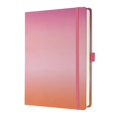 Immagine di SIGEL JB103 Jolie Taccuino, Gradient Sunset, puntinato (lineatura dot), 120 g/m², 17 x 22 cm, copertina rigida, 200 pagine, rosa, arancione