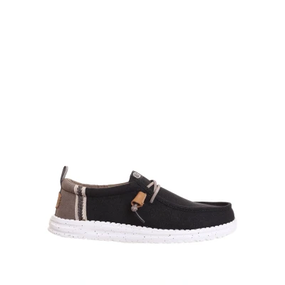 Immagine di Hey Dude Slip On Wally Summer Linen da Uomo Nero Taglia 41