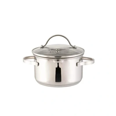 Immagine di Axentia 221080 Pentola con Coperchio e Colapasta Fisso, Acciaio Inossidabile, Argento, Ø 16 cm