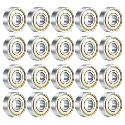 Immagine di WANGZAIZAI 608 Cuscinetti a Sfere ZZ, 20 Pezzi 8 mm x 22 7 in Miniatura con Doppia schermatura Metallo per Pattini Linea rulli da Skateboard