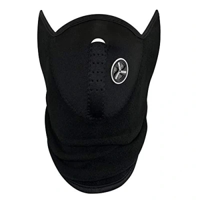 Immagine di TRIXES Passamontagna a Mezza Faccia e Scaldacollo Vello Neoprene per Lo Snowboard, Sci, L’Airsoft, Moto etc.