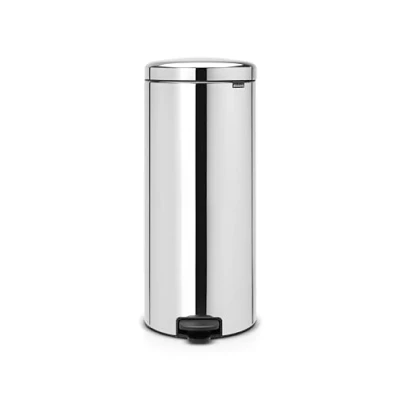 Immagine di Brabantia Pedal Bin Newicon Pattumiera a Pedale, Secchio Interno in Metallo, Inox Lucido, 30 lt
