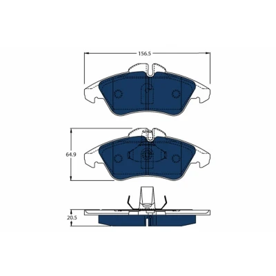 Immagine di TRW GDB1220BTE Kit pastiglie freno Predisposto per contatto segnalazione usura