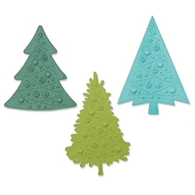 Immagine di Sizzix Cartella per goffratura Switchlits Festive Trees di Kath Breen 665967 Capitolo 3 2022, Carta, Multicolor, One Size