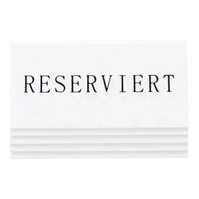 Immagine di Securit Set da 5 segna tavolo con la scritta &quot;reserviert&#039; in Tedesco