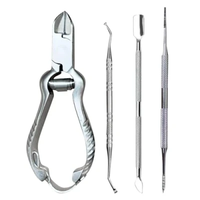 Immagine di 1 Pezzo Di Pinze Ad Ago Con Scanalatura Per Unghie, 3 Pezzi Tagliaunghie Manicure, Dei Piedi, Unghie Spesse, Incarnite, Strumenti Incarnite