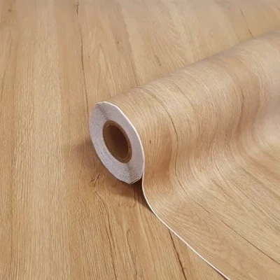 Immagine di Pellicola autoadesiva in legno di quercia centrale, per mobili, cucina, armadio, tavolo, 90 cm x 210