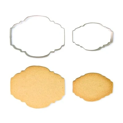 Immagine di PME Set di 2 stampi per biscotti e torte, colore: argento