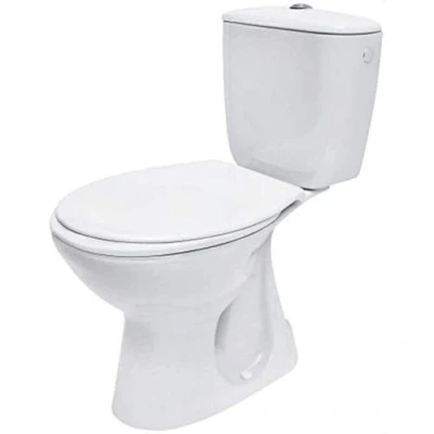 Immagine di VBChome Set completo di design con cassetta risciacquo, sedile WC in Duroplast per uscita standard verticale, attacco acqua Atlantic