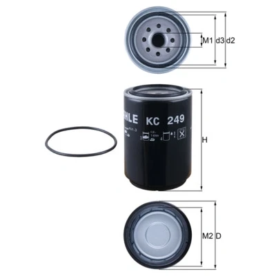 Immagine di MAHLE ORIGINAL KC 249D Filtro Carburante ad avvitamento SCANIA: 4 series, P,G,R,T DAF: XF, VOLVO: FH 12