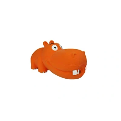 Immagine di MULTIPET Ippopotamo in Lattice Che grugnisce Giocattolo per Cani da 20,3 cm (Colori Assortiti/1 Confezione), Razze Grandi