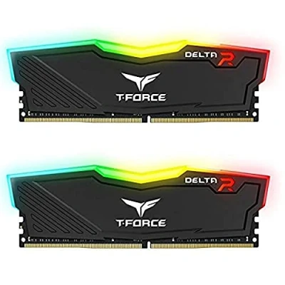 Immagine di TEAMGROUP Team T Force Delta RGB DDR4 Gaming Memory, 2 x 8 GB, 3200 Mhz, 288 Pin DIMM, Nero