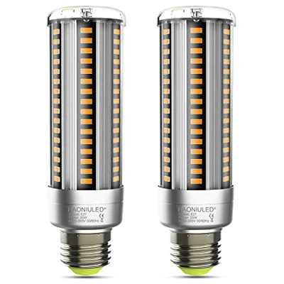Immagine di 25W Lampadine LED E27 2700K Caldo 2500LM, Equivalente 250W Lampada Alogena, Non Dimmerabile, Alta luminosità Lampadina Mais luce bianca calda, Nessun Sfarfallio Illuminazione LED, 2 Pezzi