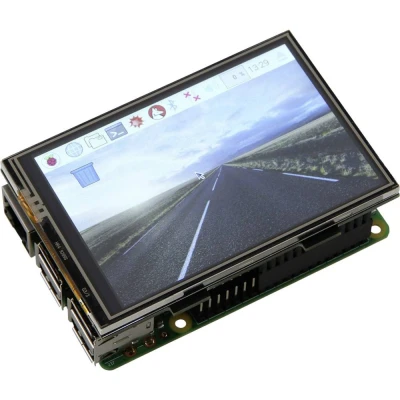Immagine di Modulo touchscreen Joy it RB Display Kit 3.5 8.9 cm (3.5 pollici) 480 x 320 Pixel Adatto per (kit di sviluppo): Raspberry Pi incl. alloggiamento, sistema