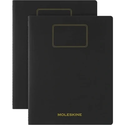 Immagine di Moleskine Student Cahier Journal, Set 2 Quaderni a Righe per Appunti con Pagine Staccabili, Copertina in Cartone e Adesivi, Colore Nero, Formato XXL 21,6 x 27,9 cm