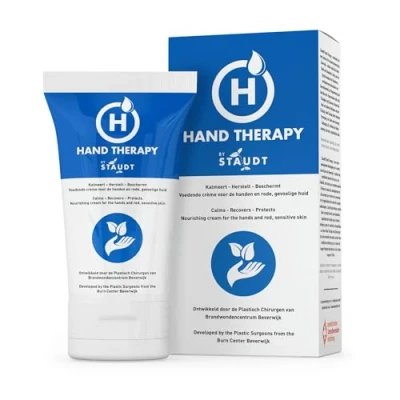 Immagine di Crema Mani Terapia Intensiva Staudt Corpo Nutriente per Secche e Irritate con Burro di Karité Acido Ialuronico, Assorbimento Rapido, Senza Grassi Formula