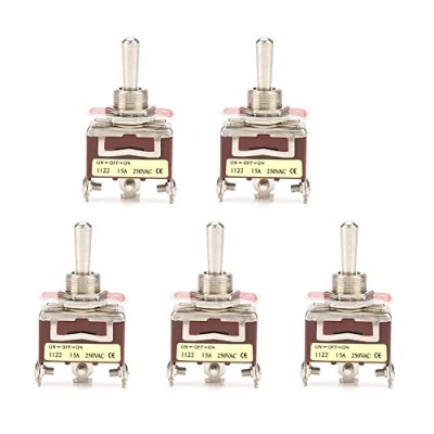 Immagine di 5pz 15a 250vac Interruttore A Levetta on off 3 Posizione Pulsante Bilanciere Switch