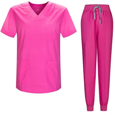 Immagine di MISEMIYA Uniformi Unisex Set Camice Uniforme Medica con Maglia e Pantaloni Mediche sanitarie 817 8316 Large, Rosa