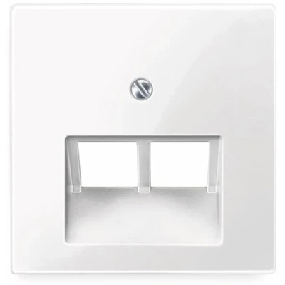 Immagine di Merten Placca di copertura PRESA UAE/IAE/ISDN System M, 1 M Smart, Plan, Creativ bianco polare lucido 296119