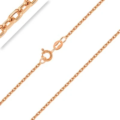 Immagine di PLANETYS Catenina Argento Sterling 925 Placcato Oro Rosa 18K Modello Forzatina Diamantate Larghezza: 1.5 mm Lunghezza: 60 cm
