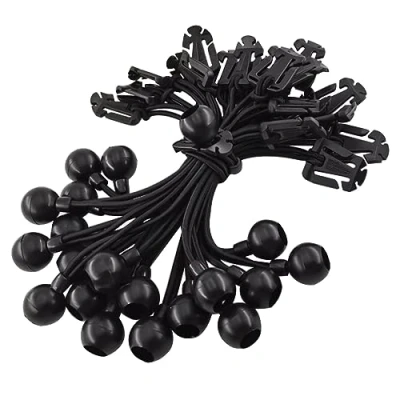 Immagine di Corde Elastiche,Bungee Ball,Tenditori Elastici,20 Pezzi Bungee Ball Elastico Nero 25cm,Corda Elastica per Tendoni Fissaggio