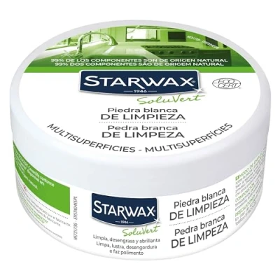 Immagine di Starwax Pietra detergente bianca multiuso 100% di origine naturale Pulisce, sgrassa e lucida