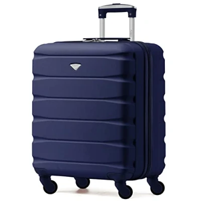 Immagine di Flight Knight Valigie Rigide in ABS Leggere a 4 Ruote Bagaglio Mano Da Cabina Approvato per Compagnie Aeree Come British Airways E Dimensioni Massime Easyjet Borsa Grande 56x45x25cm