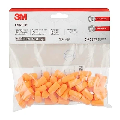 Immagine di 3M Inserti Auricolari 1100, Schiuma Leggera e Morbida per un Uso Confortevole, Protezione dell&#039;Udito contro i Livelli di Rumore nell&#039;Intervallo 94 105 dB, SNR: 37dB, 30 Paia