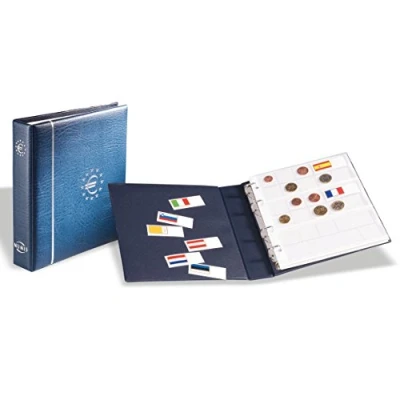 Immagine di Leuchtturm 338772 Album di Monete Numis con 7 custodie per Set da 21 Euro e Custodia Blu