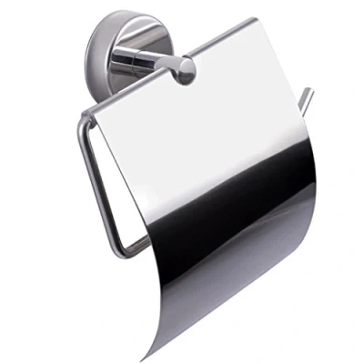 Immagine di Kapitan Porta Rotolo Carta Igienica con Coperchio 18/10 Acciaio Inossidabile, Montaggio a Parete, Fabbricato in EU, 20 anni di garanzia