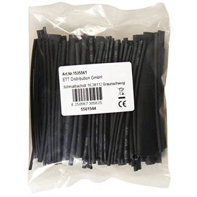 Immagine di MC POWER Tubo termoretraibile, in plastica, lunghezza 10 cm, colore: Nero