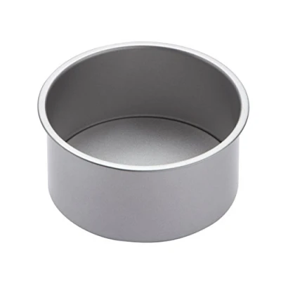 Immagine di KitchenCraft Teglia rotonda antiaderente per torte con base libera, 18 cm (7&quot;), argento