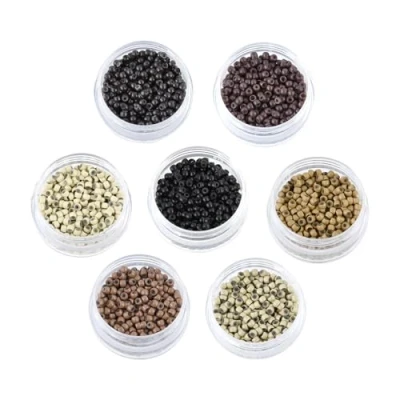 Immagine di Nano anelli in silicone da 3,0 mm micro collegamenti per estensione dei capelli 500 pz/lotto (5# marrone)
