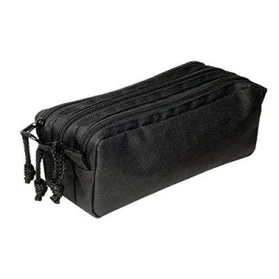 Immagine di Viquel Astuccio scolastico 3 scomparti grande capacità Trizip Nero,