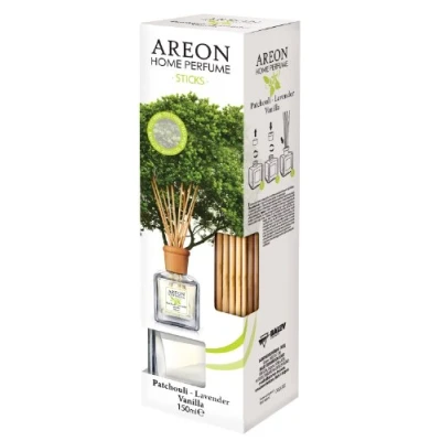 Immagine di Areon Reed diffusore di patchouli, lavanda e vaniglia, 150 ml, 1 confezione/profumo per la casa o l&#039;ufficio, aroma lungo, set bastoncini