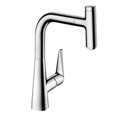 Immagine di hansgrohe Talis Select M51 Miscelatore cucina monocomando 220, bocca d&#039;erogazione estraibile, 1 getto, sBox, cromo, 73852000