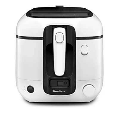 Immagine di Moulinex AM3140 Super Uno Friggitrice Elettrica, Capacità di cottura per 6 Persone fino a 1,5 Kg, Filtro Antiodore, Regolazione Temperatura 190, Componenti Lavabili in Lavastoviglie, Bianco