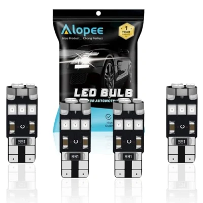 Immagine di ALOPEE 4 Pack T10 194 168 921 12V Rosso Canbus Senza Errori LED, 9 SMD 2835 Lampadina di Ricambio per Auto W5W 2825 501 Luci Stop