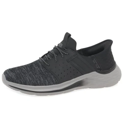 Immagine di Skechers Garner Newick, Slip On Uomo, Tessuto Sintetico Nero, 42.5 EU