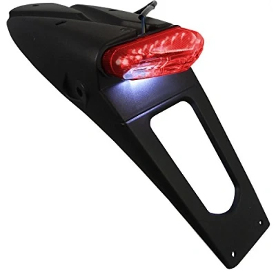 Immagine di one by camamoto cod. 77541306 faro parafango posteriore completo di stop a LED e luce targa omologato adattabile per cross motard enduro, vetro rosso