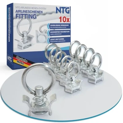 Immagine di 10 X Single endbeschlag endfitting per airlin Schiene zurr flugoese